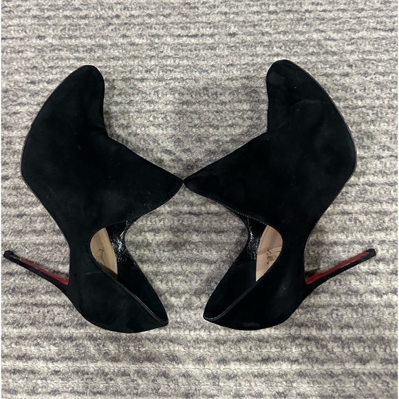 CHRISTIAN LOUBOUTIN Suede D'Orsay Pumps, size 7 - Picture 6 of 10